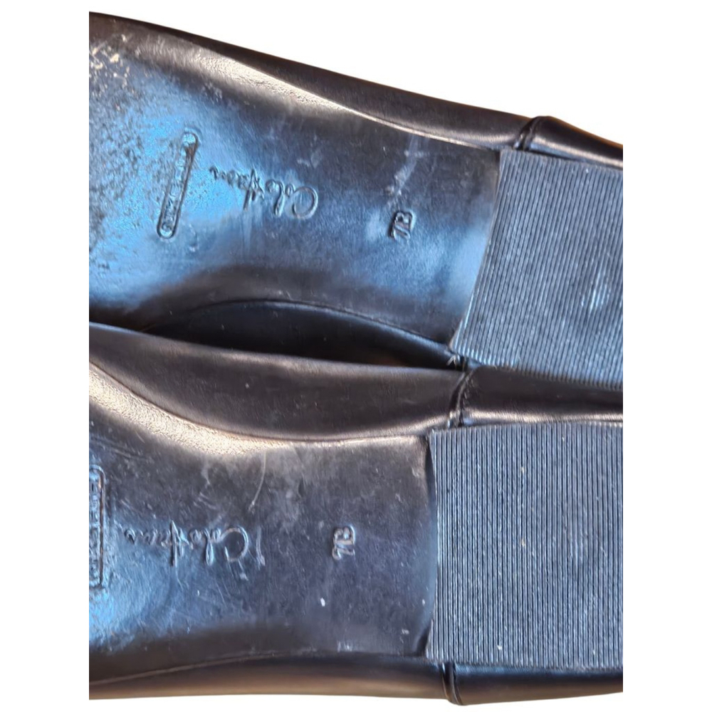 Cole Haan Black Leather Flats with Silver Buckle Size 7.5 - Picture 14 of 16